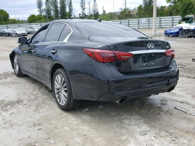 JN1EV7AP4JM357402 - 2018 INFINITI Q50 LUXE BLACK photo 3