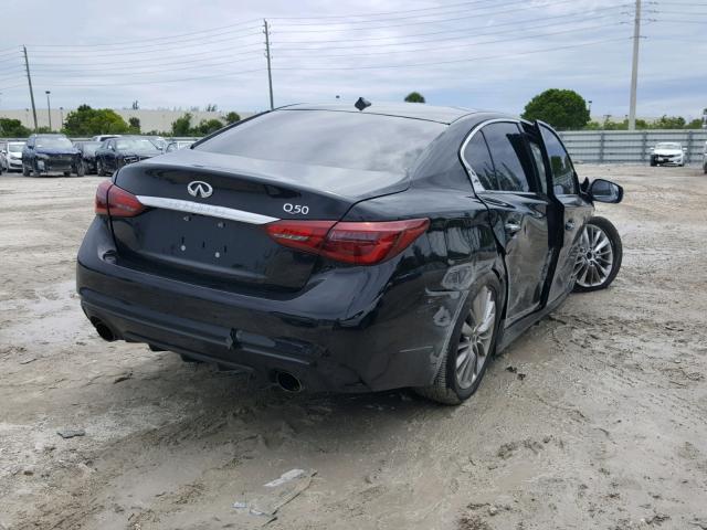 JN1EV7AP4JM357402 - 2018 INFINITI Q50 LUXE BLACK photo 4