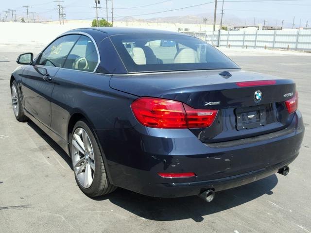 WBA3T7C58G5A38710 - 2016 BMW 435 XI BLUE photo 3