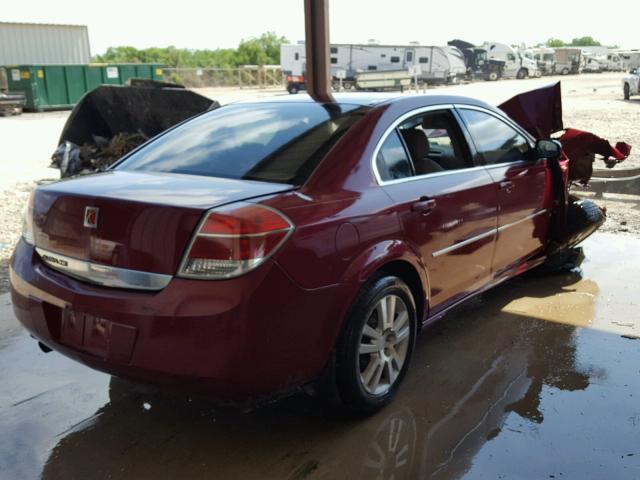 1G8ZS57NX7F160436 - 2007 SATURN AURA XE RED photo 4