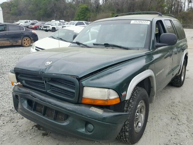 1B4HR28Y5XF586388 - 1999 DODGE DURANGO GREEN photo 2