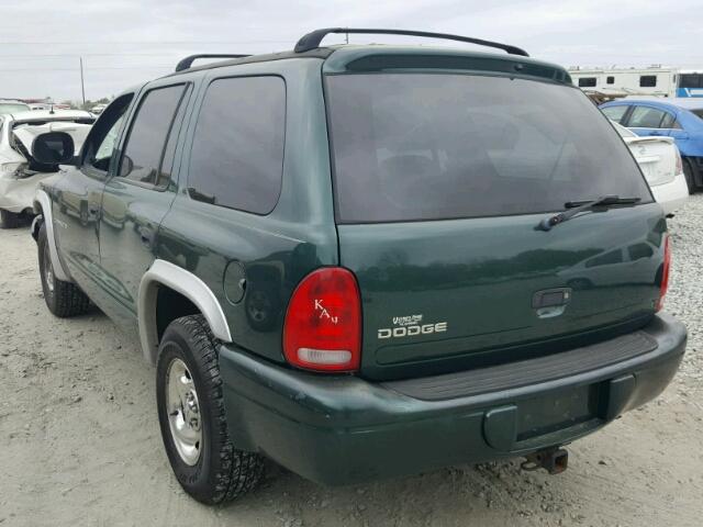 1B4HR28Y5XF586388 - 1999 DODGE DURANGO GREEN photo 3