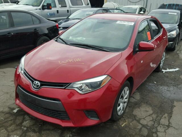 2T1BURHE2FC375226 - 2015 TOYOTA COROLLA L RED photo 2