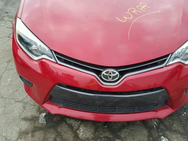 2T1BURHE2FC375226 - 2015 TOYOTA COROLLA L RED photo 7