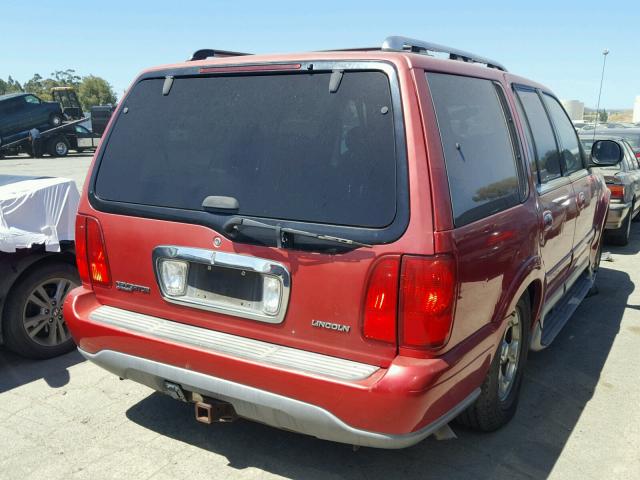 5LMPU28A1XLJ39289 - 1999 LINCOLN NAVIGATOR წითელი ფოტო 4