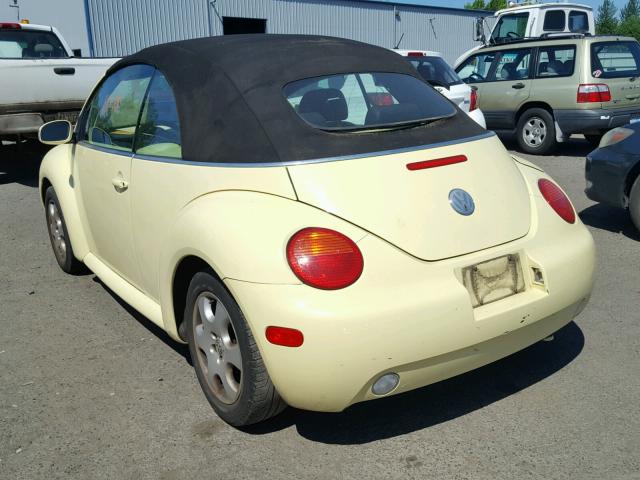 3VWCK21Y13M315606 - 2003 VOLKSWAGEN NEW BEETLE 黄色 照片 3