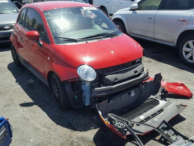 3C3CFFBR3DT668141 - 2013 FIAT 500 SPORT RED photo 1