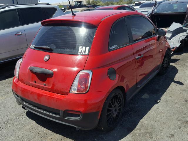 3C3CFFBR3DT668141 - 2013 FIAT 500 SPORT RED photo 4