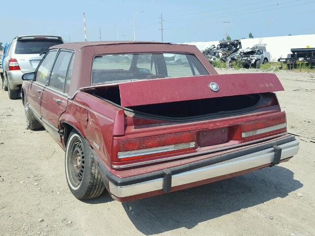 1G4HP54C1LH502730 - 1990 BUICK LESABRE CU MAROON photo 3