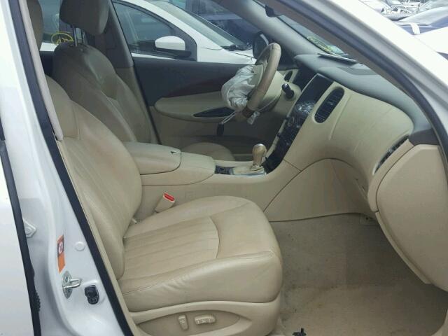 JNKAJ09F98M356278 - 2008 INFINITI EX35 BASE WHITE photo 5