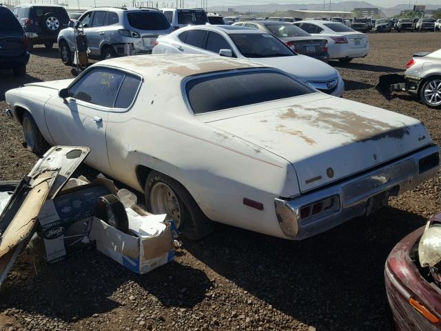 RP23G4G175935 - 1974 CHRYSLER COUPE WHITE photo 3