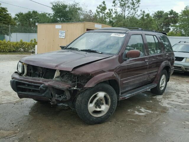 JNRAR05Y0WW037516 - 1998 INFINITI QX4 BURGUNDY photo 2