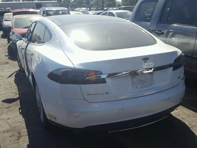 5YJSA1H19EFP62678 - 2014 TESLA MODEL S 白色 照片 3