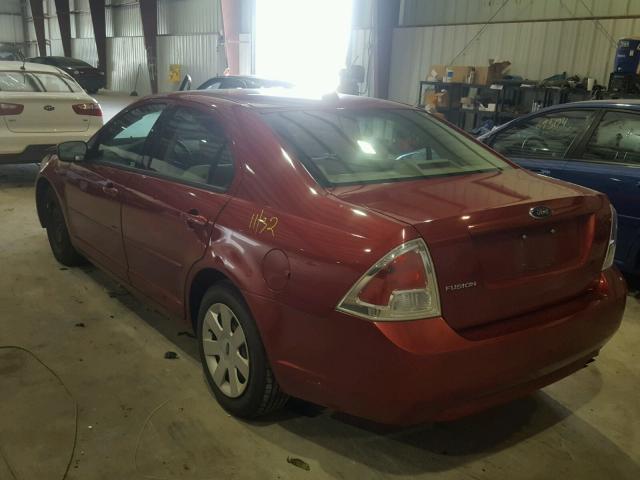 3FAHP06Z59R212318 - 2009 FORD FUSION S RED photo 3