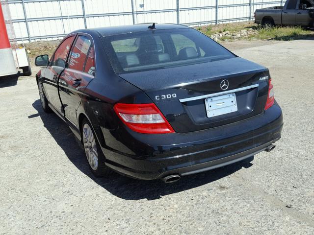 WDDGF81X89R084140 - 2009 MERCEDES-BENZ C 300 4MAT BLACK photo 3