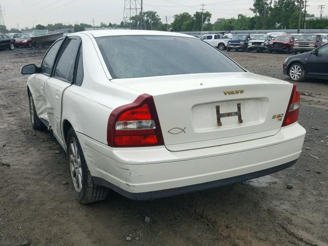 YV1TS91D121268320 - 2002 VOLVO S80 T6 TUR WHITE photo 3