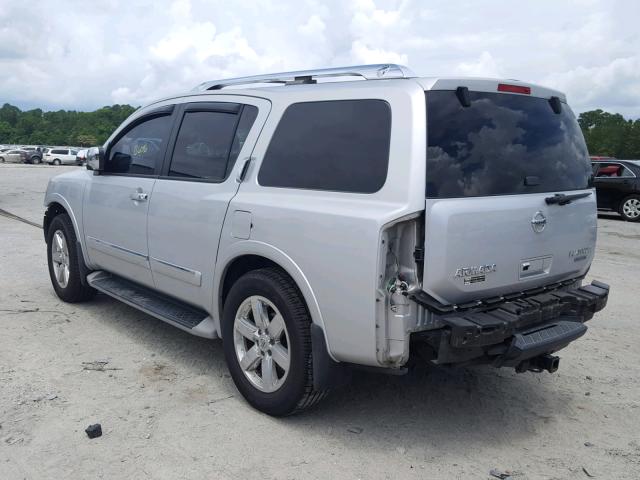 5N1BA0ND2BN621601 - 2011 NISSAN ARMADA SV SILVER photo 3