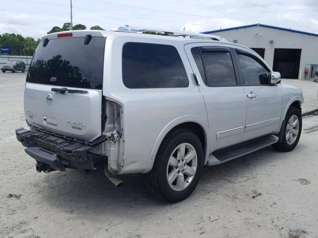 5N1BA0ND2BN621601 - 2011 NISSAN ARMADA SV SILVER photo 4