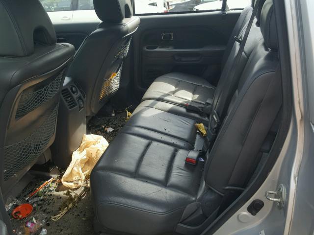 5FNYF18766B013967 - 2006 HONDA PILOT EX SILVER photo 6