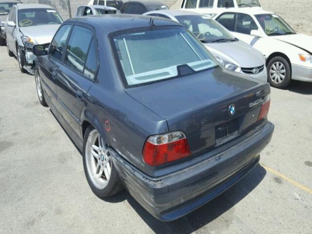 WBAGH83401DP19812 - 2001 BMW 740 IL BLUE photo 3