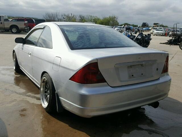 1HGEM21992L076631 - 2002 HONDA CIVIC EX ვერცხლისფერი ფოტო 3