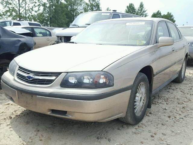 2G1WF55EX19343554 - 2001 CHEVROLET IMPALA GOLD photo 2