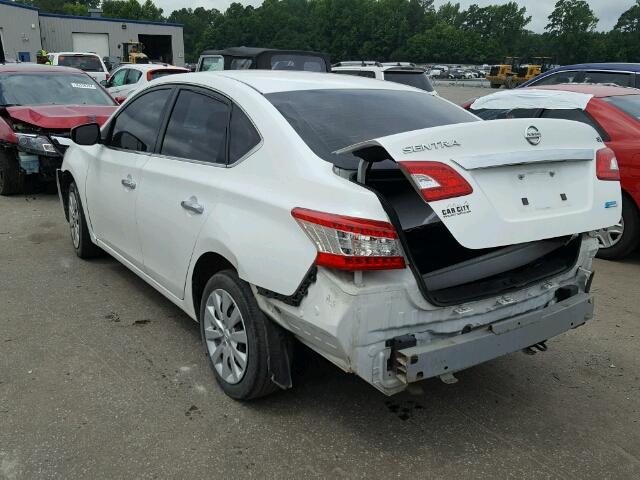 3N1AB7APXEY267486 - 2014 NISSAN SENTRA WHITE photo 3