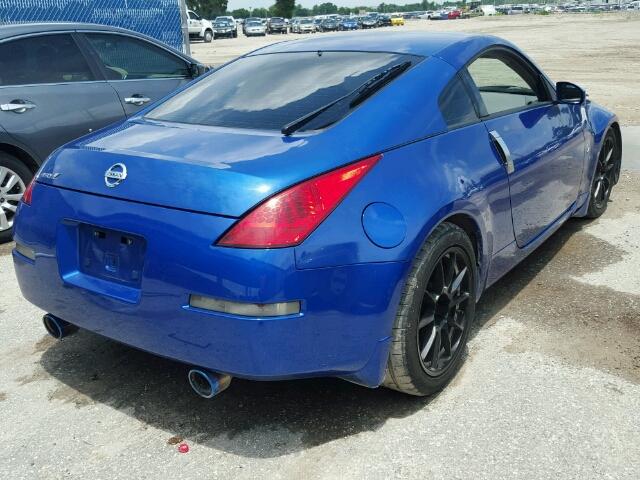 JN1AZ34D75M600784 - 2005 NISSAN 350Z BLUE photo 4