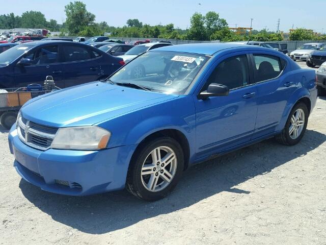 1B3LC56R18N598204 - 2008 DODGE AVENGER SX BLUE photo 2