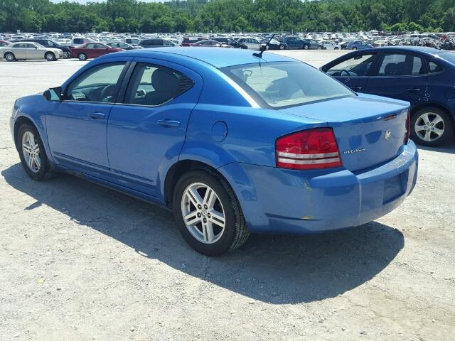 1B3LC56R18N598204 - 2008 DODGE AVENGER SX BLUE photo 3