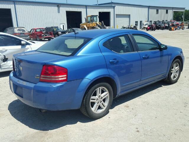 1B3LC56R18N598204 - 2008 DODGE AVENGER SX BLUE photo 4