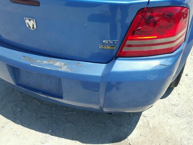 1B3LC56R18N598204 - 2008 DODGE AVENGER SX BLUE photo 9