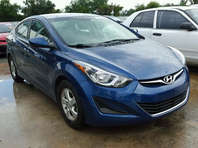 KMHDH4AE5EU157322 - 2014 HYUNDAI ELANTRA SE BLUE photo 1