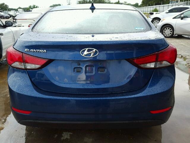 KMHDH4AE5EU157322 - 2014 HYUNDAI ELANTRA SE BLUE photo 9