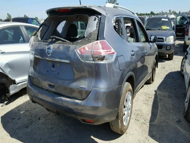 KNMAT2MV3GP667384 - 2016 NISSAN ROGUE S GRAY photo 4