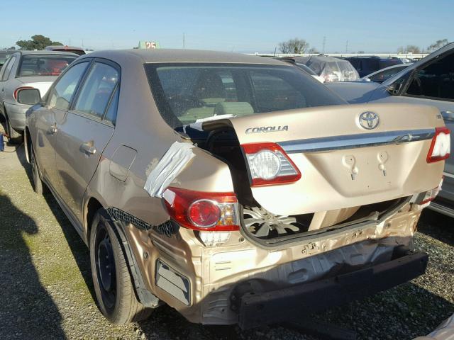 2T1BU4EE8DC933083 - 2013 TOYOTA COROLLA/S/ GOLD photo 3