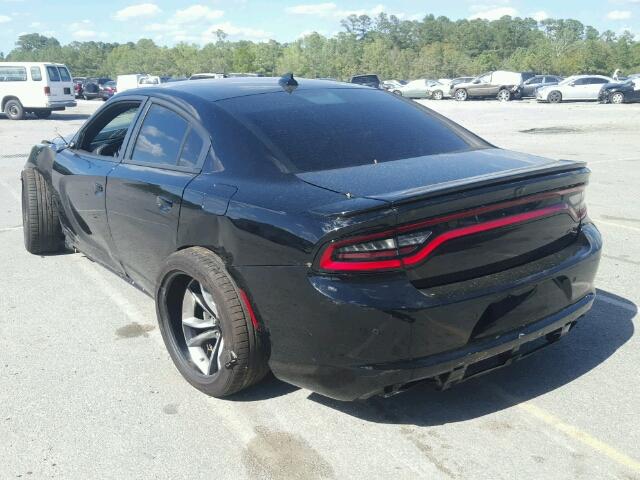 2C3CDXCTXFH729521 - 2015 DODGE CHARGER BLACK photo 3