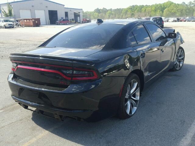 2C3CDXCTXFH729521 - 2015 DODGE CHARGER BLACK photo 4