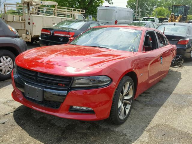 2C3CDXCT5FH727966 - 2015 DODGE CHARGER R/ RED photo 2