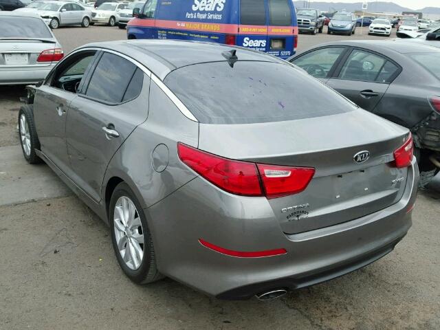 5XXGN4A74EG338137 - 2014 KIA OPTIMA EX GRAY photo 3