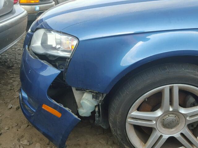 WAUDF78E86A063906 - 2006 AUDI A4 2.0T QU BLUE photo 9