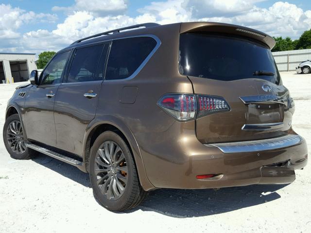 JN8AZ2NE0F9085408 - 2015 INFINITI QX80 BROWN photo 3