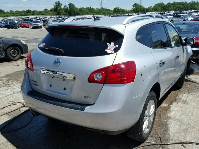 JN8AS5MT9DW015975 - 2013 NISSAN ROGUE S SILVER photo 4