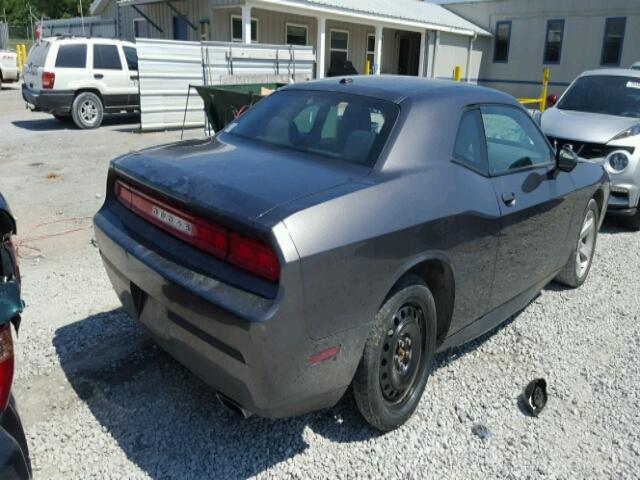 2C3CDYAG7DH723829 - 2013 DODGE CHALLENGER GRAY photo 4