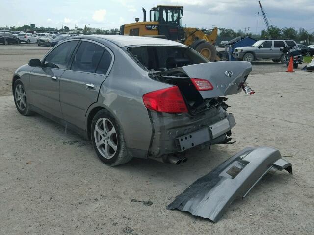 JNKCV51E84M100348 - 2004 INFINITI G35 GRAY photo 3