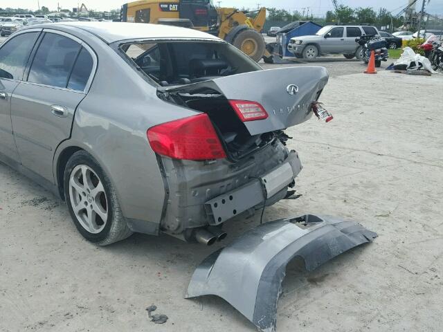 JNKCV51E84M100348 - 2004 INFINITI G35 GRAY photo 9