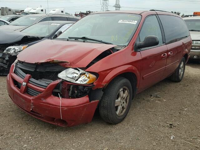 2D4GP44L17R348916 - 2007 DODGE GRAND CARA RED photo 2