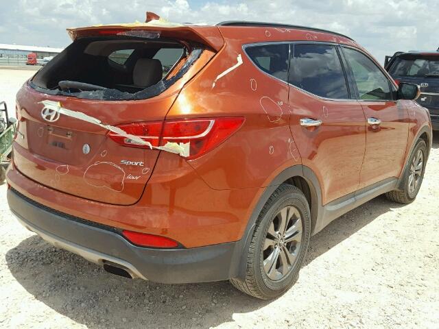 5XYZU3LB2EG141048 - 2014 HYUNDAI SANTA FE S ORANGE photo 4