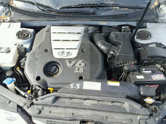 KMHFC46F88A290509 - 2008 HYUNDAI AZERA SE SILVER photo 7