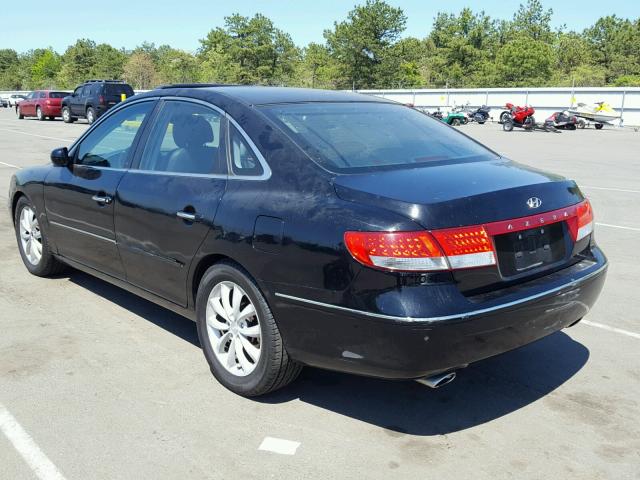 KMHFC46F76A035153 - 2006 HYUNDAI AZERA SE BLACK photo 3